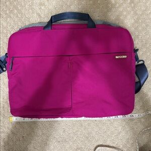 Incase Magenta Laptop Briefcase with Navy Accents